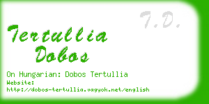 tertullia dobos business card